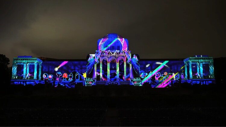 昭和庁舎でプロジェクションマッピング 10月27日から3日間、芝生広場