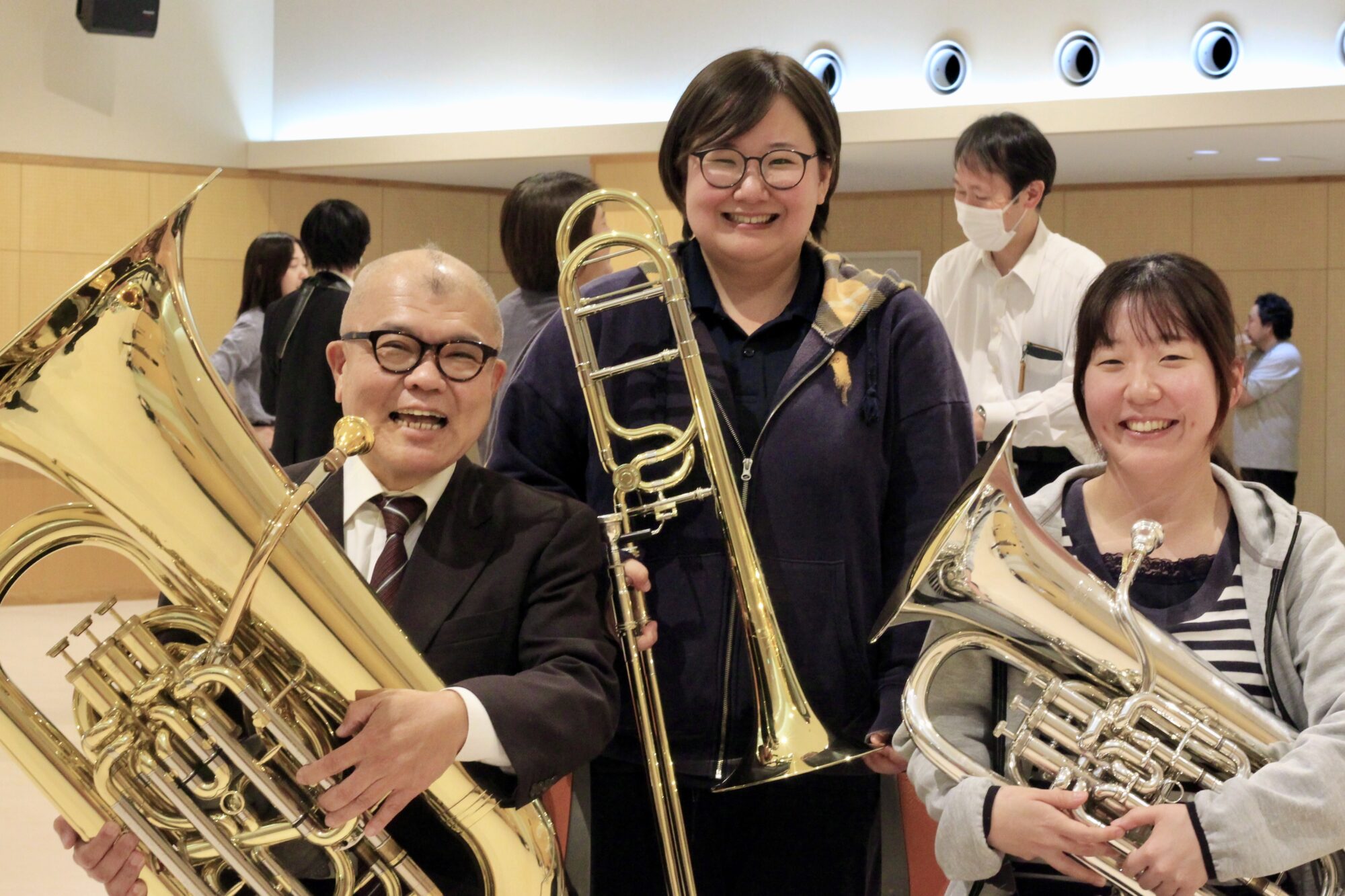 金管楽器、大集合 元気21で英国式ブラスバンドの体験会｜前橋発