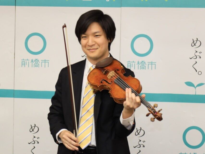 【聞きたい　成田達輝さん▶１】
バイオリンの音色で前橋PR
