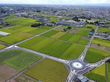 前橋にラウンドアバウト誕生
木瀬中近くの市道、25日全線開通
