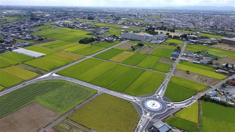 前橋にラウンドアバウト誕生
木瀬中近くの市道、25日全線開通
