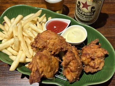 旬彩酒場 みつ魚。　
でっかいから揚げ全力投球