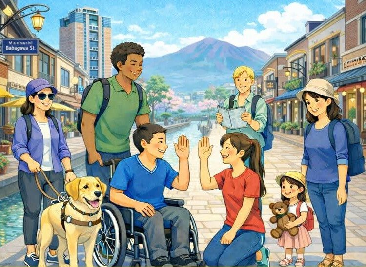 歩いて発見 心のバリアフリー
前橋市中心街で「ぶらり散歩」
