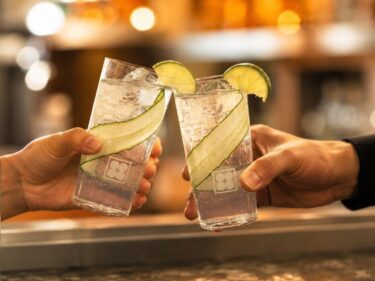 前橋産キュウリのジンをソーダで
「前橋ソーダ」を乾杯酒に