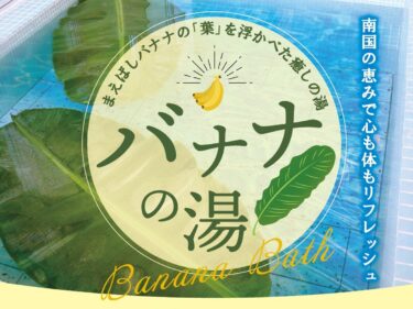 露天風呂がジャングルに
道の駅まえばし赤城で「バナナの湯」